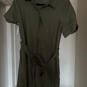 Wilfred Khaki Green Shirt Dress
